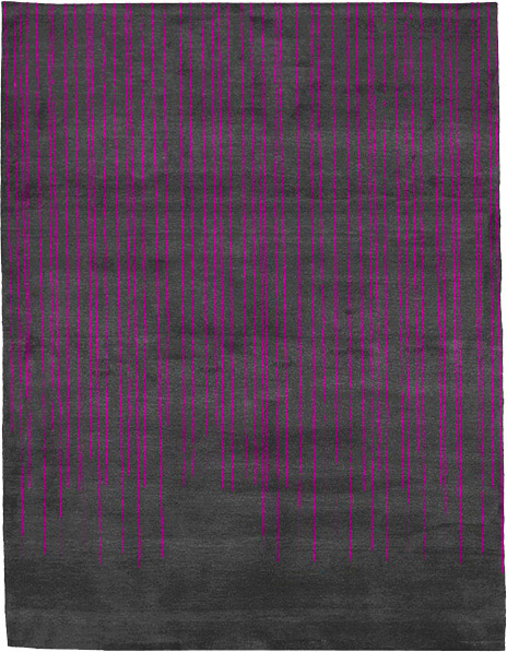 现代风格深灰色紫粉色线条图案地毯贴图
