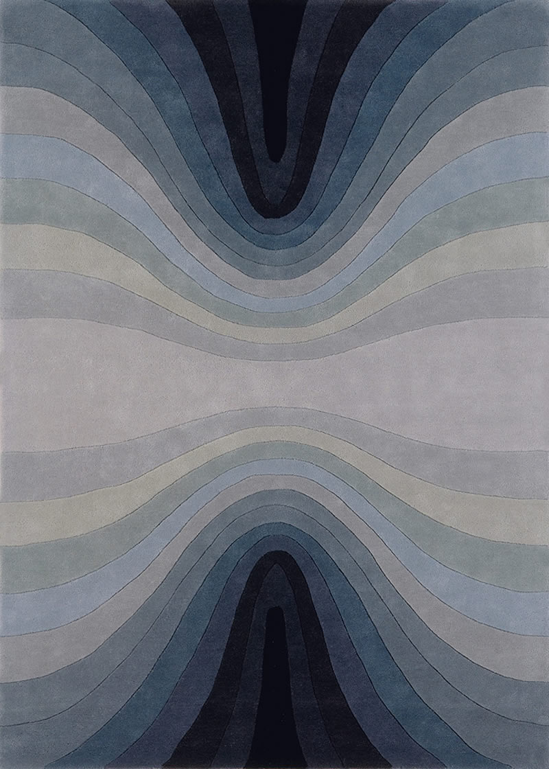 现代风格几何抽象深浅蓝灰色图案地毯贴图