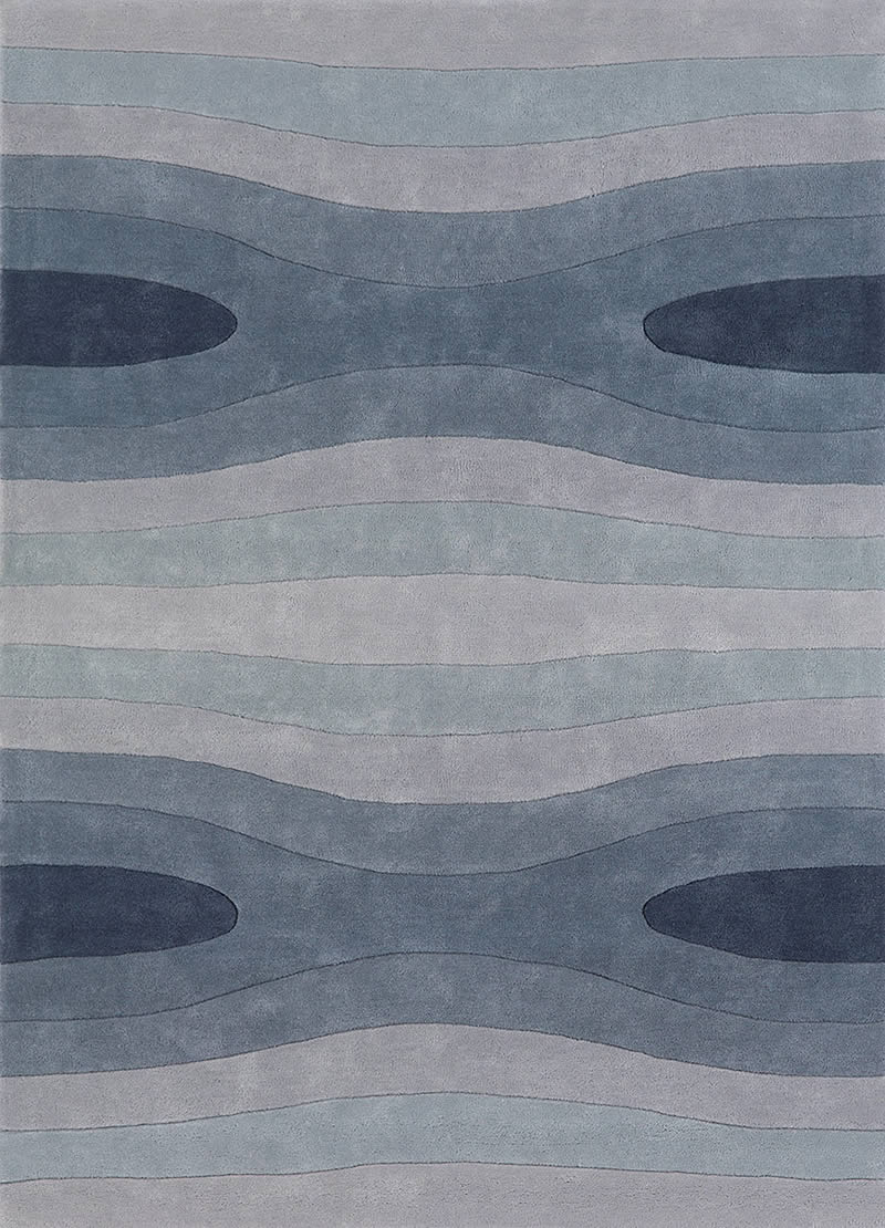 现代风格几何抽象深浅蓝灰色图案地毯贴图-3