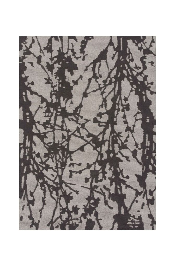现代风格黑灰树枝图案地毯贴图