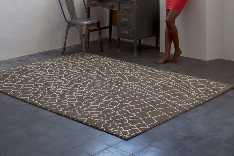 现代风格灰白几何抽象图案地毯贴图