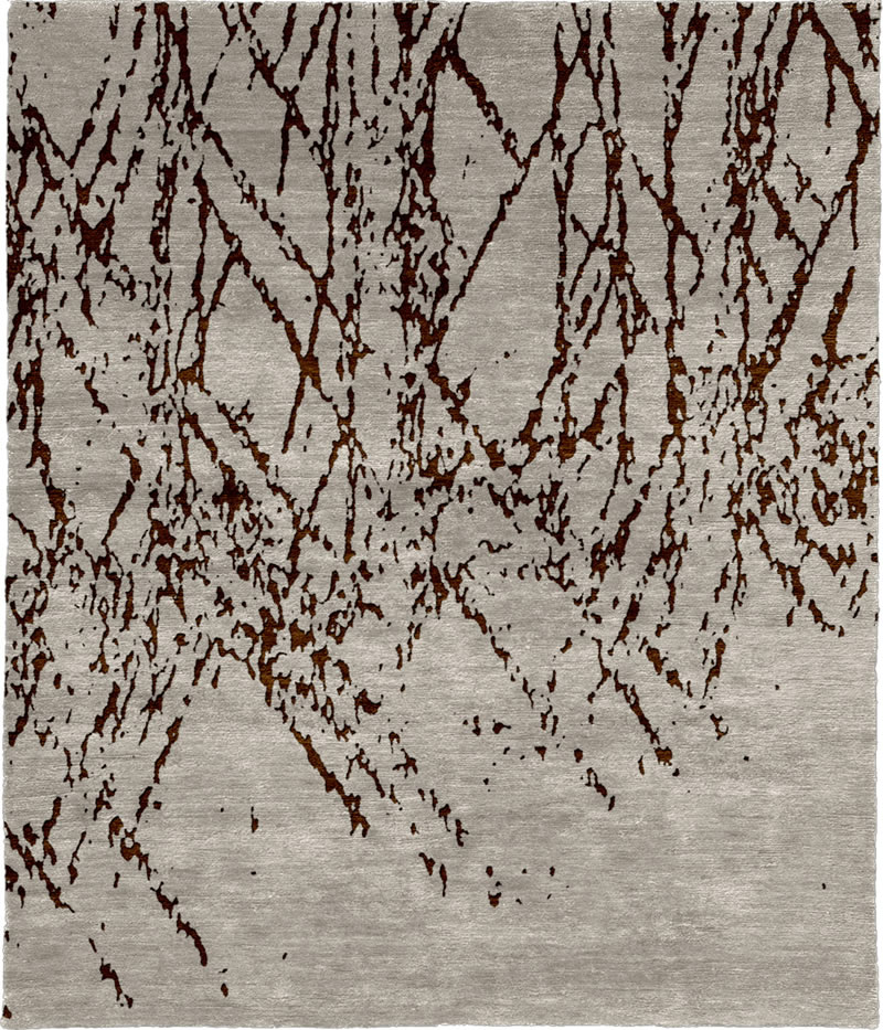 现代风格灰咖色简单抽象图案地毯贴图