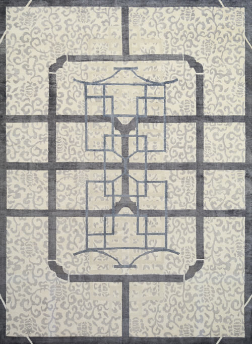 新中式古典花纹图案地毯贴图