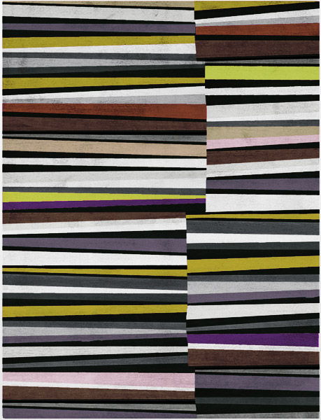 现代风格彩色条纹几何图案地毯贴图-3