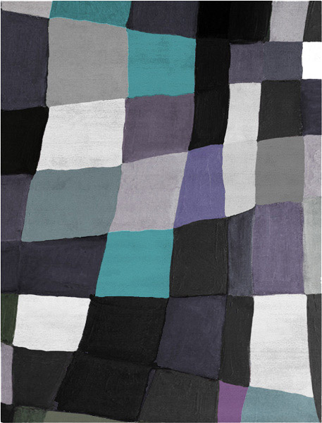 现代风格几何彩色色块图案地毯贴图-3