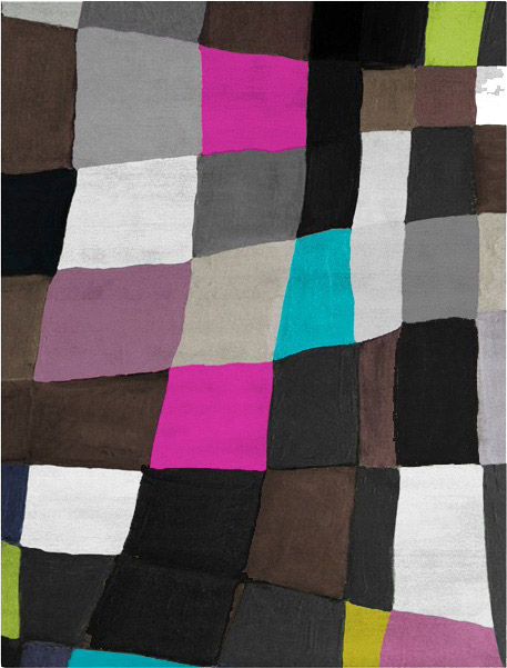 现代风格几何彩色色块图案地毯贴图-4