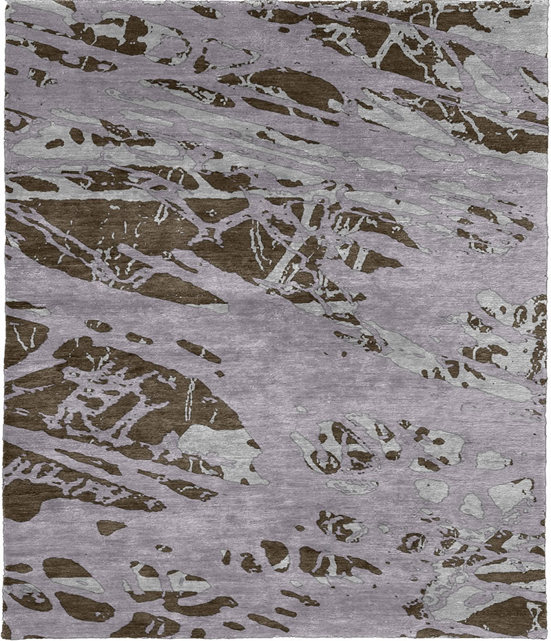 现代风格灰咖色简单抽象图案地毯贴图-高端