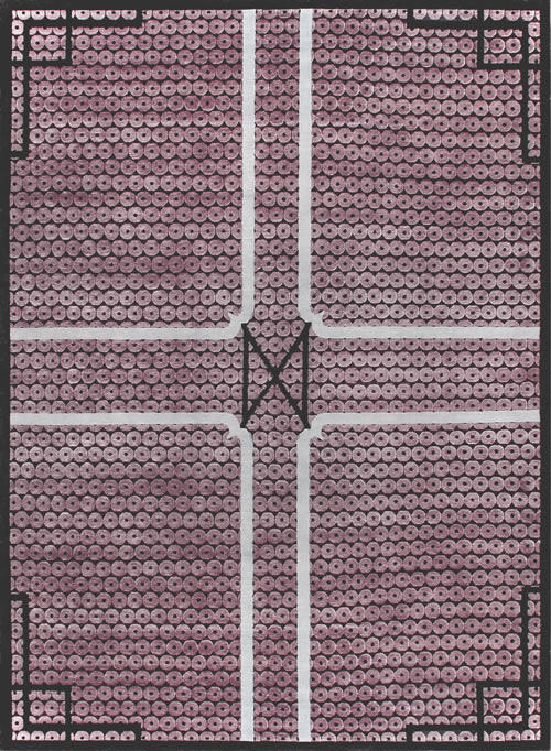 新中式紫粉色圆圈图案地毯贴图