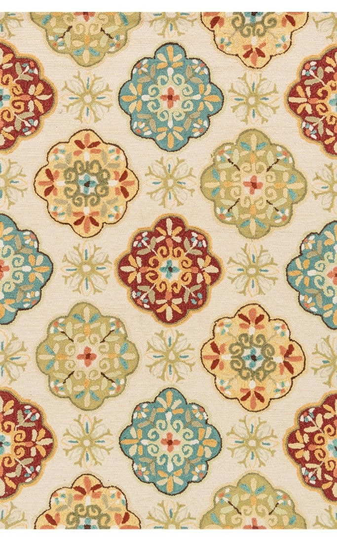 美式风格复古风格几何花纹图案地毯贴图-高