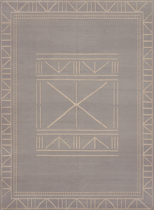 新中式浅灰咖色简单几何图案地毯贴图