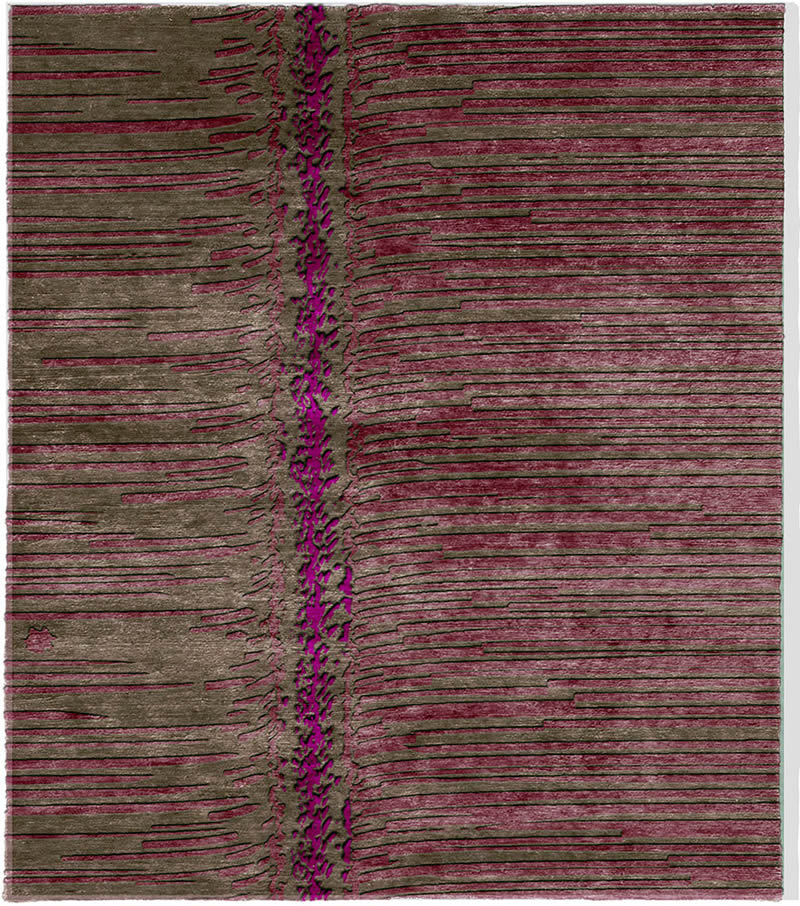 现代风格紫粉色抽线图案地毯贴图-高端定制