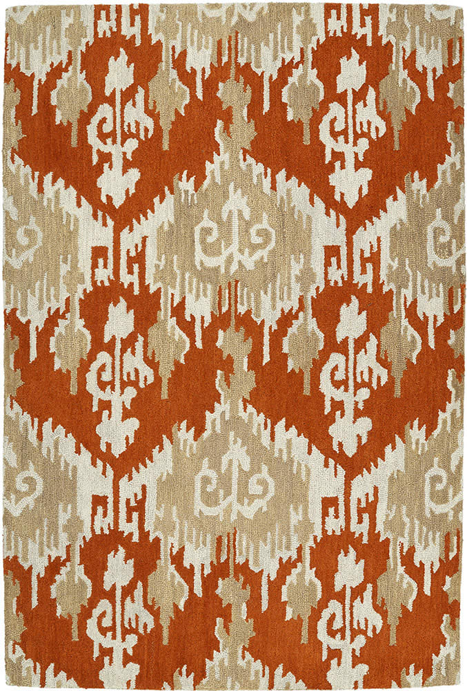 现代美式风格橘咖色简单花纹图案地毯贴图
