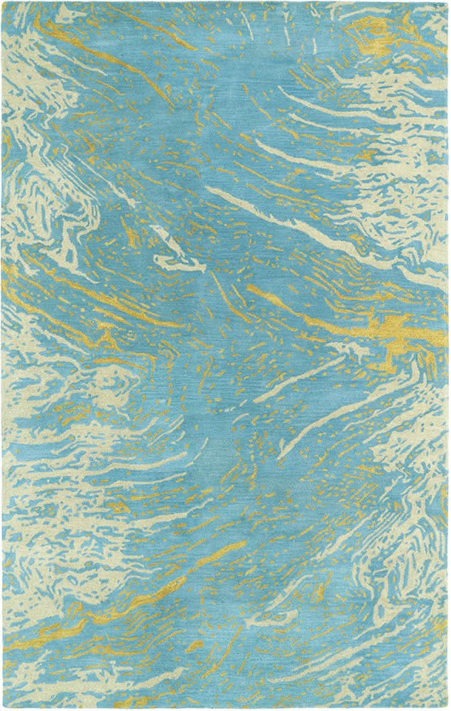 现代风格浅蓝白黄色抽象图案地毯贴图