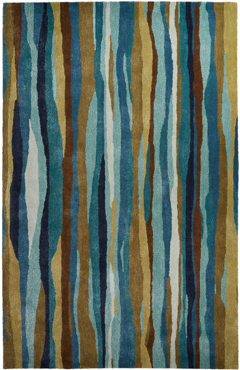 现代风格青蓝色树纹抽象图案地毯贴图