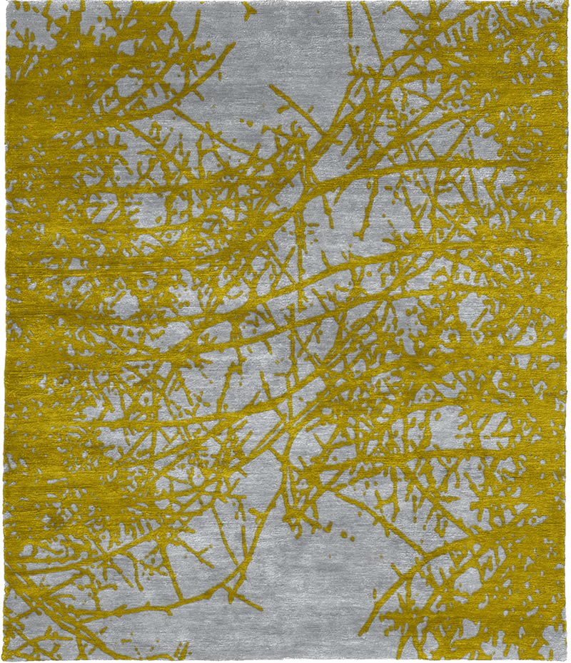 现代风格黄灰色抽象纹理图案地毯贴图-高端