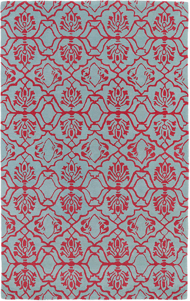 现代美式风格简单红蓝色花纹图案地毯贴图