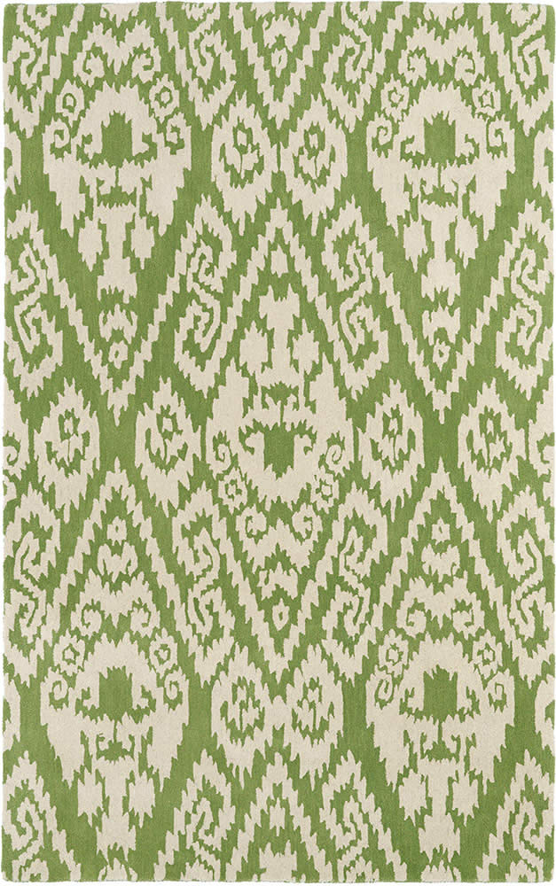 现代美式绿白色几何花纹图案地毯贴图
