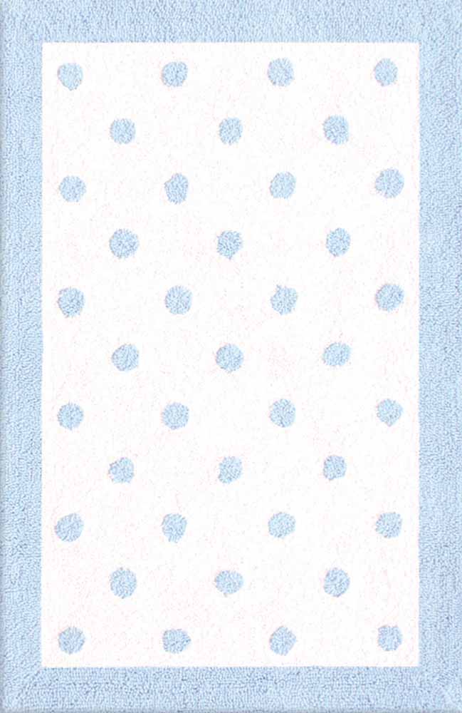 现代风格蓝白色圆点图案儿童地毯贴图