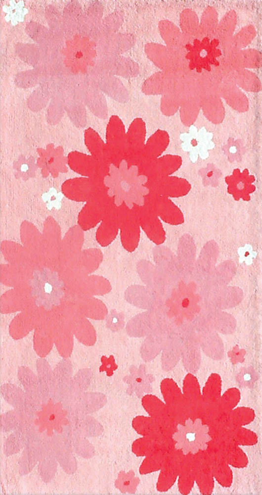 现代风格粉红色花朵图案儿童地毯贴图