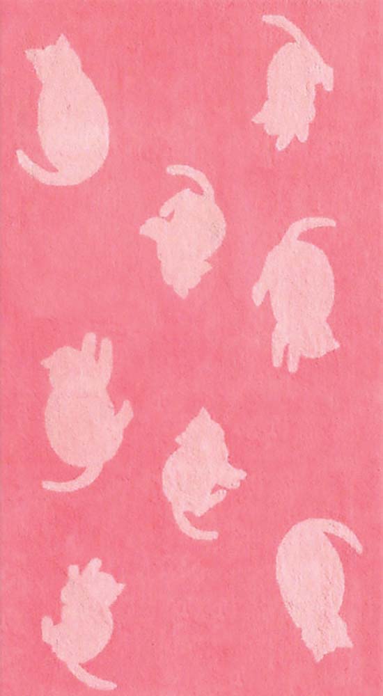 现代风格粉色猫咪图案儿童地毯贴图
