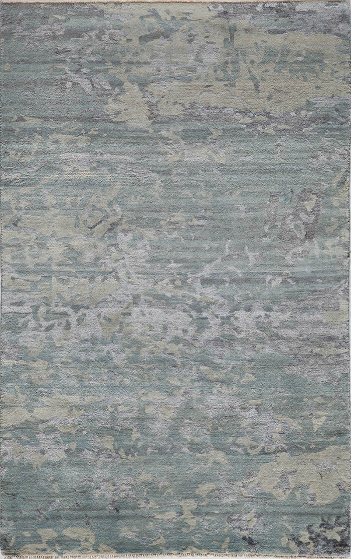 现代美式蓝灰绿色抽象图案地毯贴图-高端定