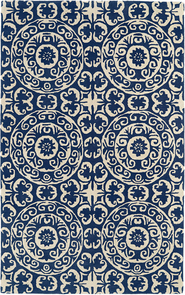 现代美式蓝色简单花纹图案地毯贴图