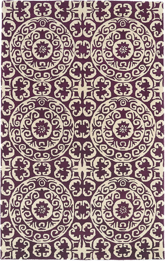 现代美式暗紫色简单花纹图案地毯贴图
