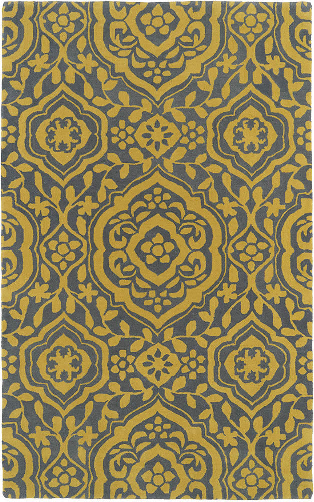 现代美式黄灰色简单花纹图案地毯贴图