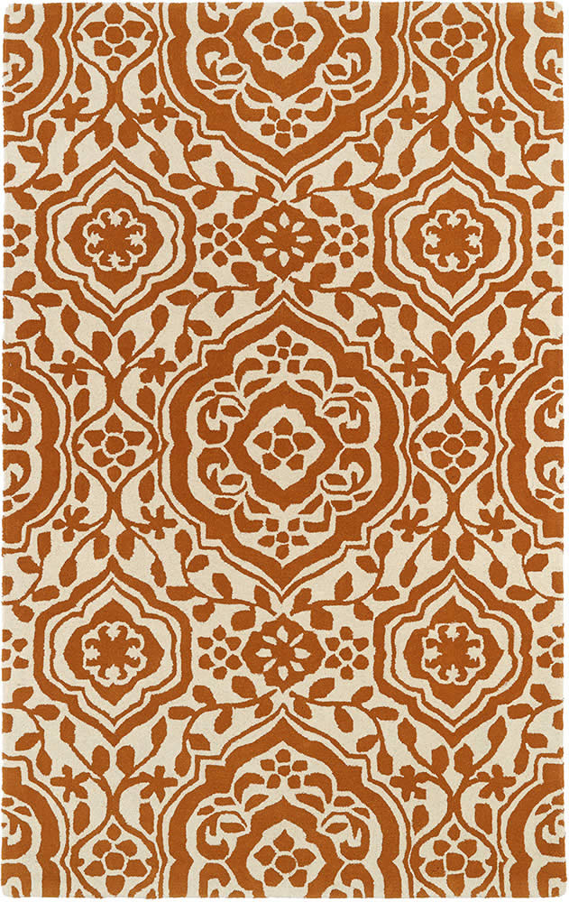 现代美式橘色简单花纹图案地毯贴图