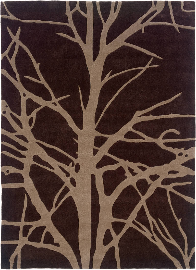 现代风格咖色树枝纹理图案地毯贴图