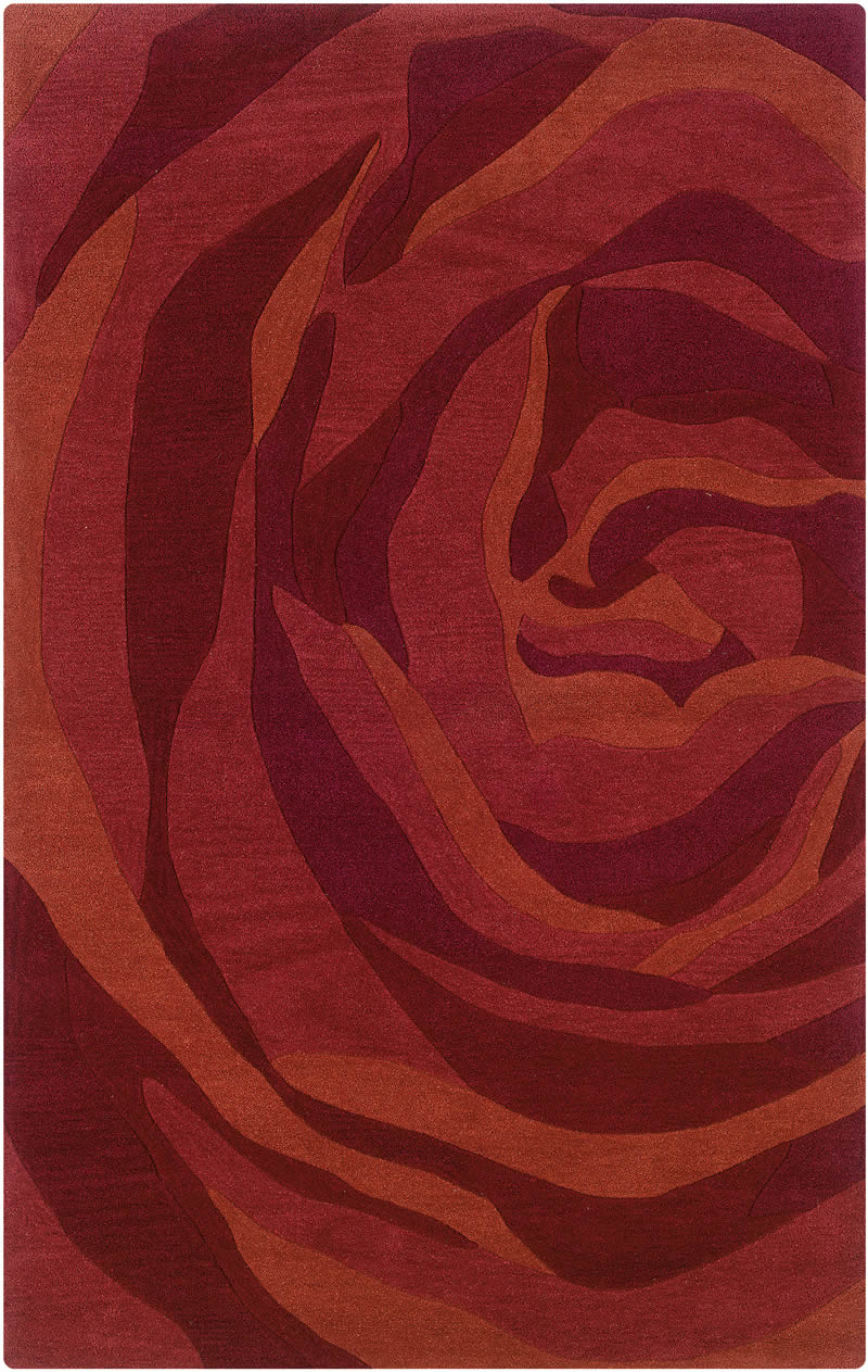 现代风格深浅红色玫瑰图案地毯贴图