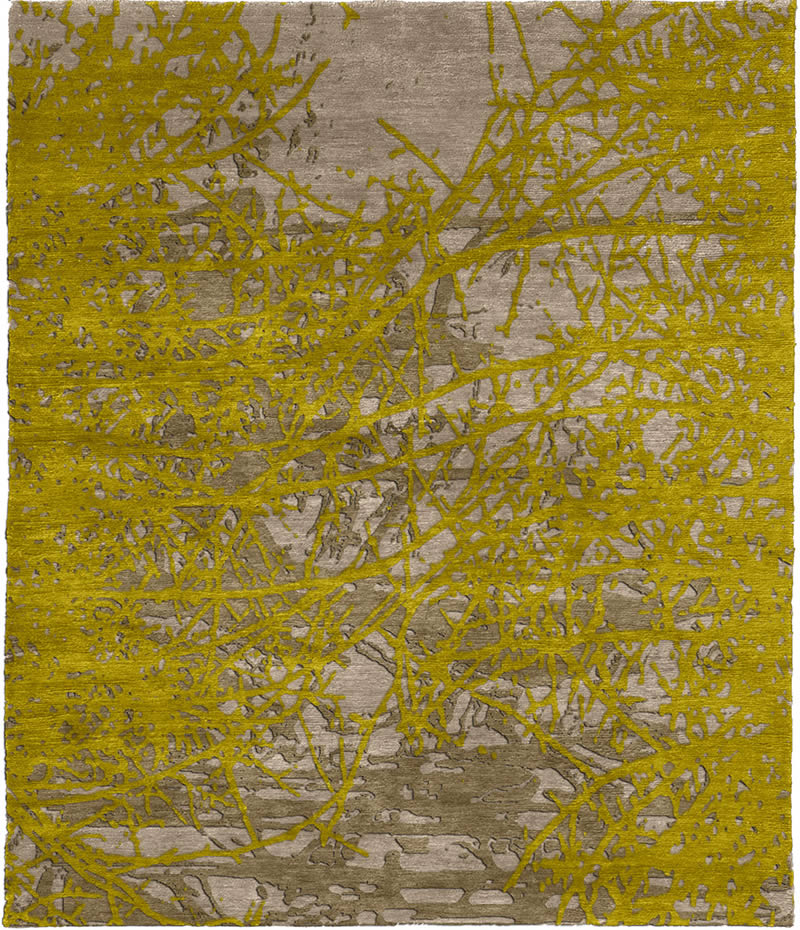 现代风格黄色浅咖色简单抽象图案地毯贴图