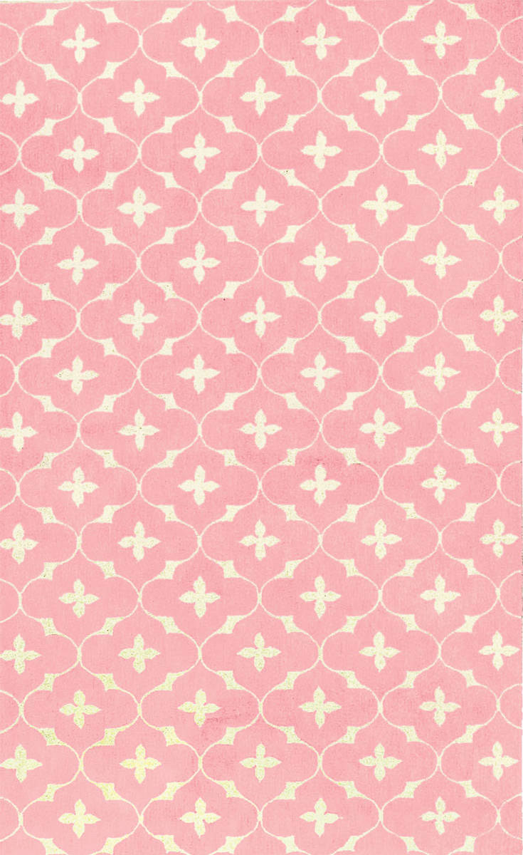 现代风格粉色简单几何花纹儿童地毯贴图