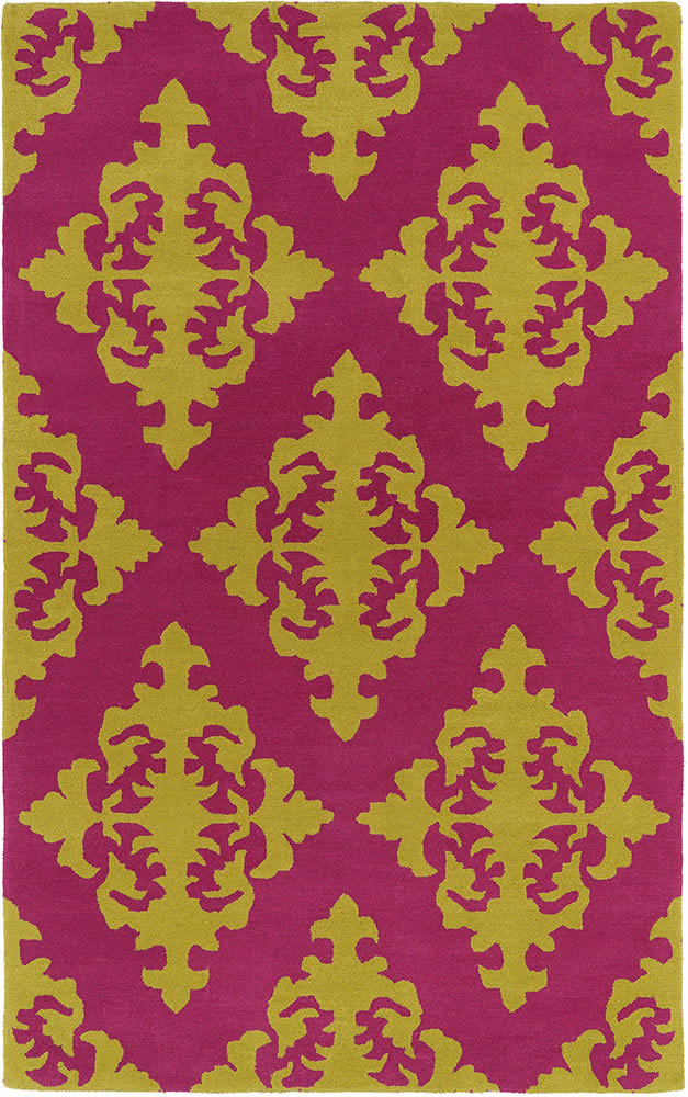 现代美式粉红黄色花纹图案地毯贴图