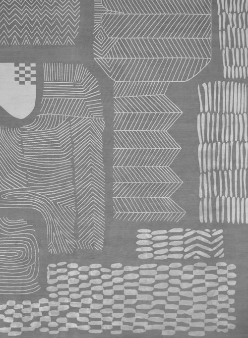 现代风格灰白色简约几何图案地毯贴图