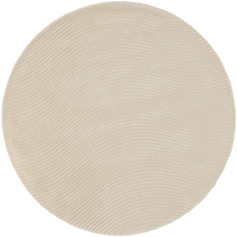 现代风格暖白色剪花圆形地毯贴图