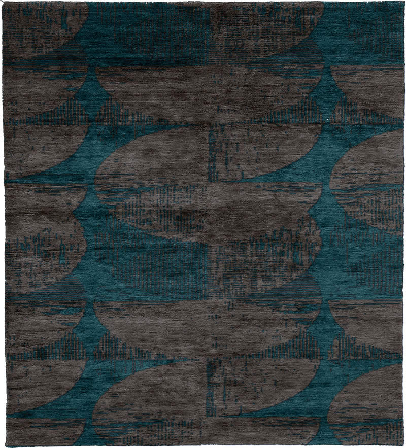 现代风格灰青色简单图案地毯贴图-高端定制