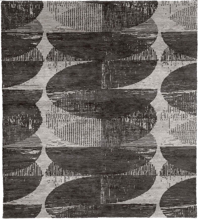 现代风格灰黑色简单图案地毯贴图-高端定制