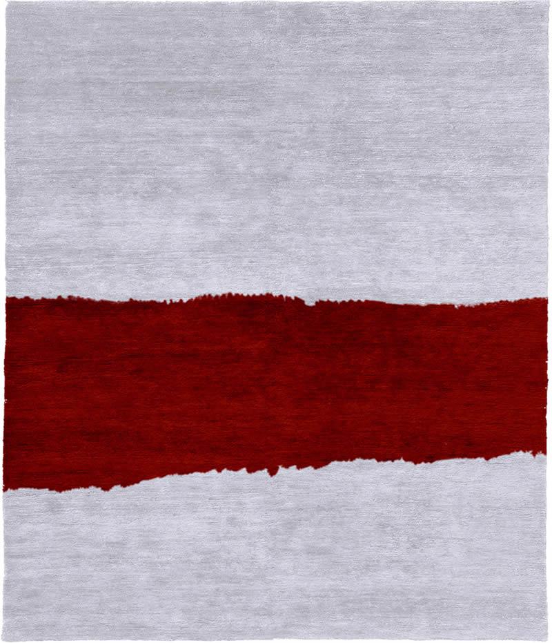 现代风格红灰色简单图案地毯贴图