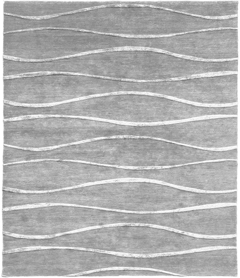 现代风格灰白色波纹图案地毯贴图