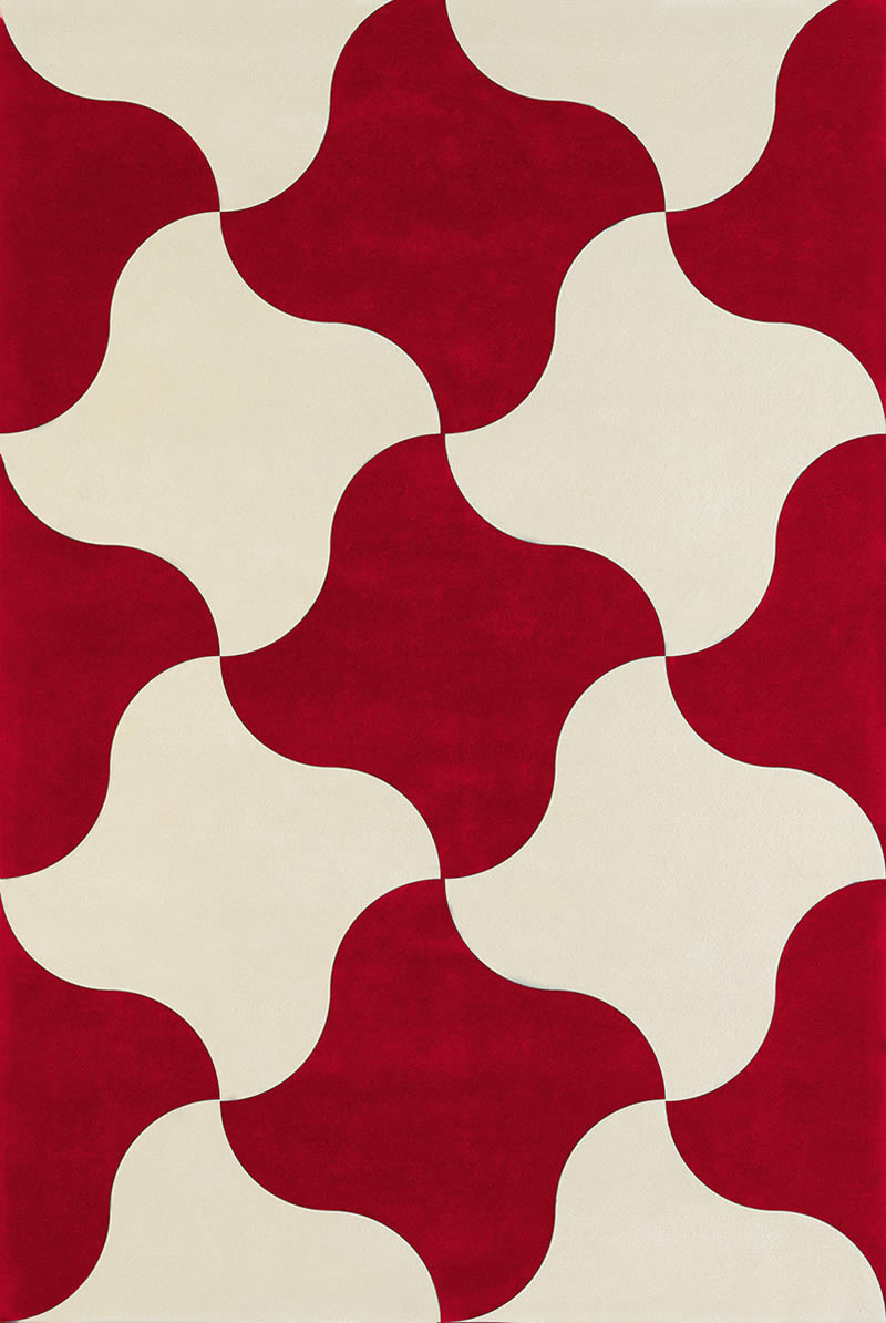 现代风格白红色简单图案地毯贴图