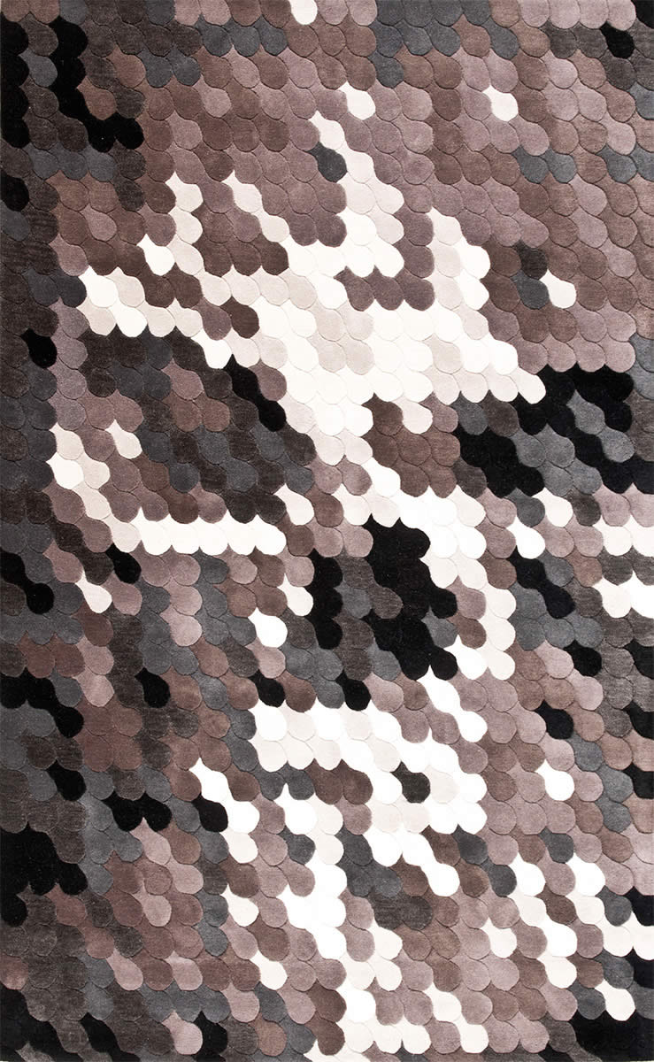 现代风格深浅灰咖色几何抽象纹理图案地毯贴图