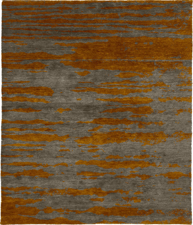 现代风格橘黄灰色简单抽象图案地毯贴图