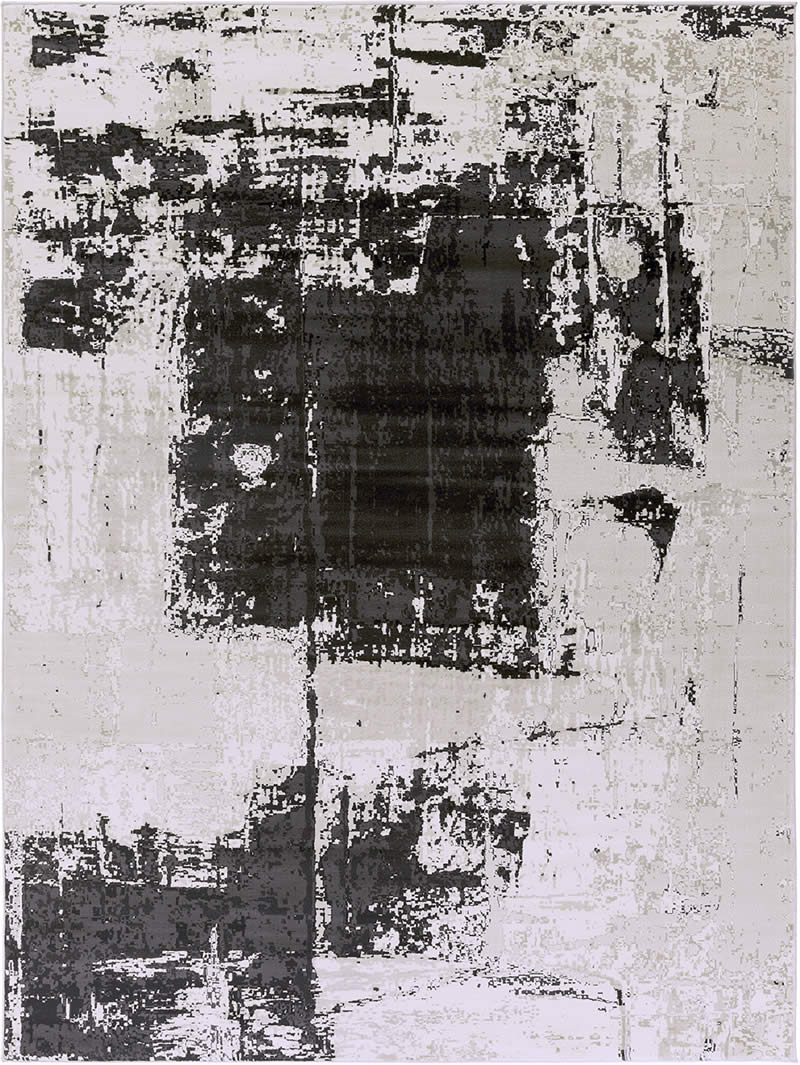 现代风格黑灰色抽象图案地毯贴图