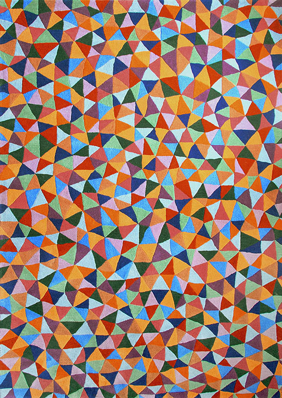 北欧风格彩色几何三角形图案地毯贴图