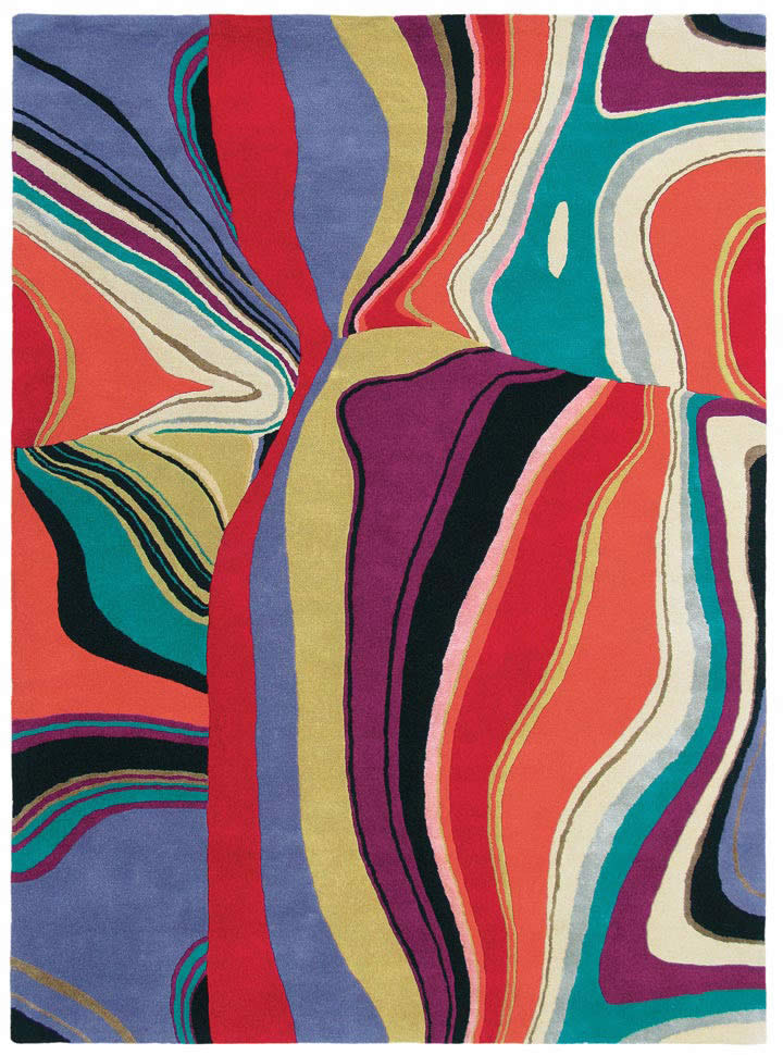 现代风格彩色抽象纹理图案地毯贴图