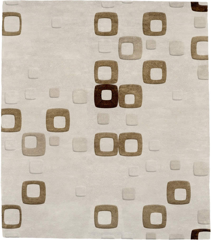 现代风格咖白色简单图案地毯贴图