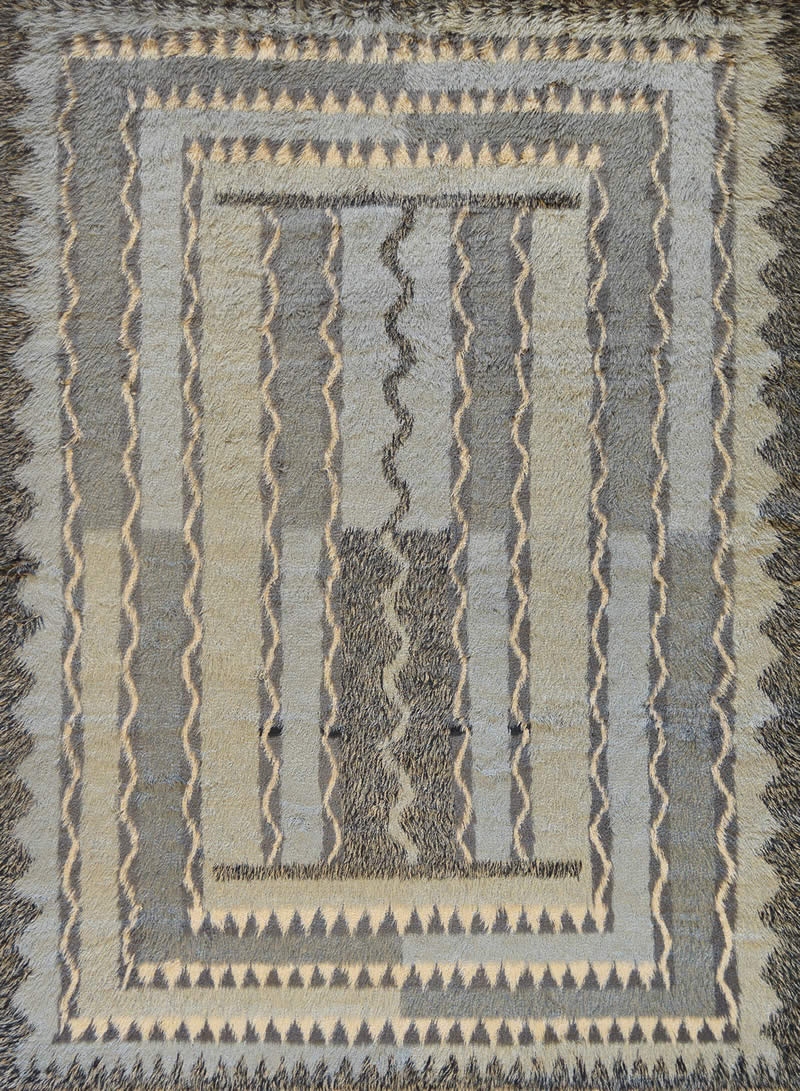 现代风格条纹长毛图案地毯贴图