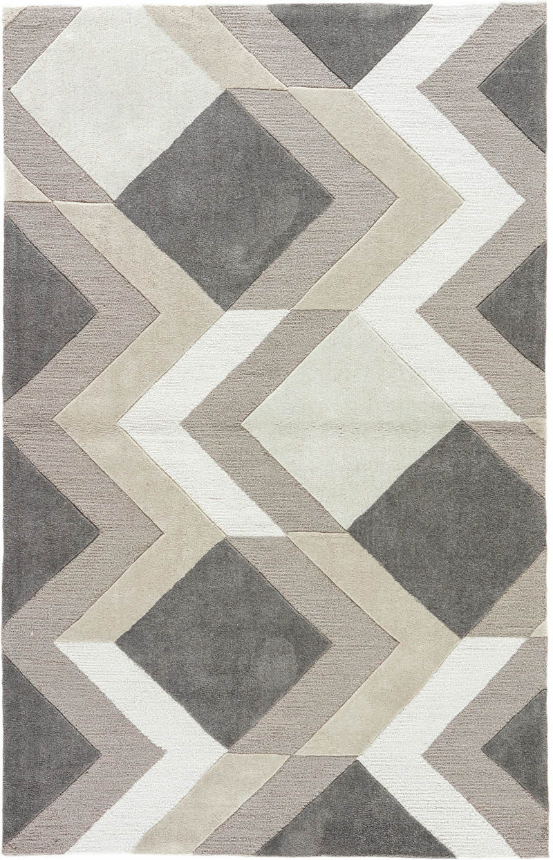 现代风格灰白色几何棱形地毯贴图