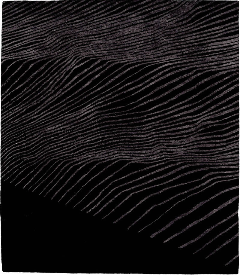 现代风格黑色咖色线条图案地毯贴图